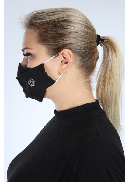 Yıkanabilir 3 Katlı Pamuklu Maske Siyah P10002