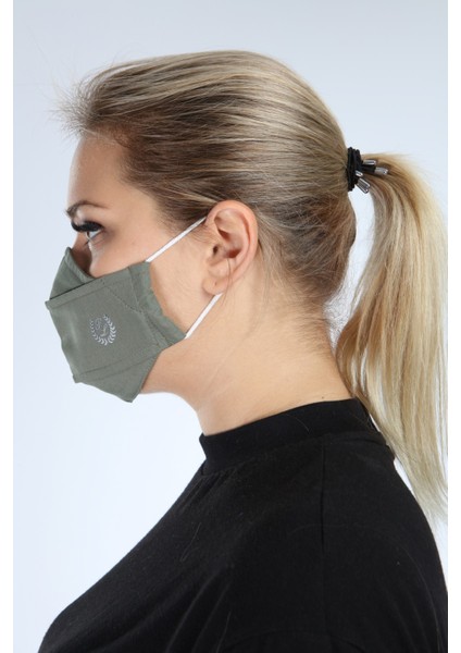 Yıkanabilir 3 Katlı Pamuklu Maske Haki P10002 fiyatları