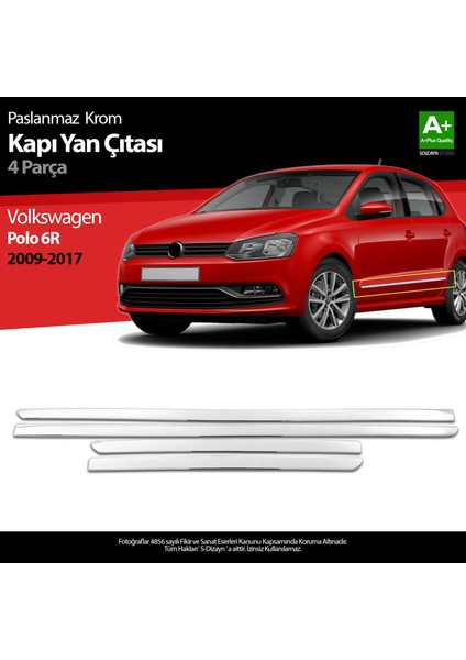 Vw Polo 6r Krom Kapı Yan Çıtası 2009-2017