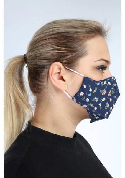 Yıkanabilir 3 Katlı Pamuklu Maske Desenli P10002