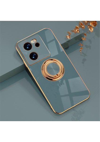 Xiaomi 13T-13T Pro Için Telefon Kılıfı Roating Ring Standlı Elektro Kaplama Tpu Kılıf (Yurt Dışından)