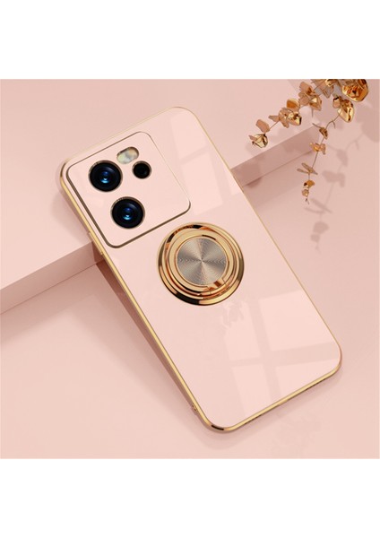 Xiaomi 13T-13T Pro Için Telefon Kılıfı Roating Ring Standlı Elektro Kaplama Tpu Kılıf (Yurt Dışından)