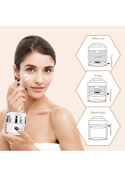 Krem Kutusu Kavanoz Akrilik Krem Doldurulabilir Vakumlu Şişe Basın Stili Krem Kavanoz modelleri