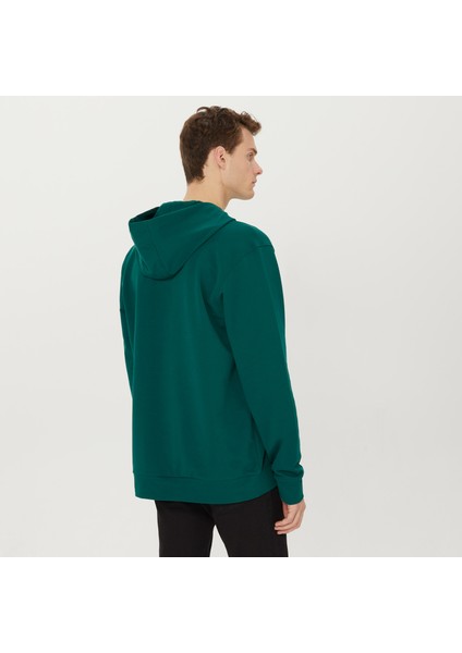 Erkek Yeşil Standart Fıt Uzun Kollu Sweatshırt KE37650T.3UE
