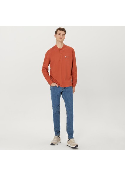 Nautıca Erkek Kiremit Classıc Fıt Uzun Kollu Polo KE37400T.6A8 modelleri