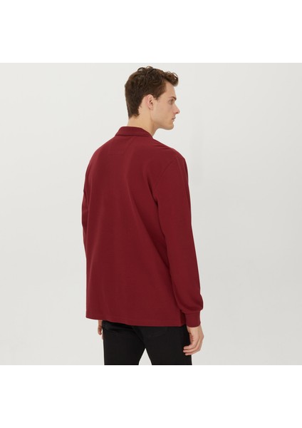 Nautıca Erkek Bordo Classıc Fıt Uzun Kollu Polo KE37400T.6DA fiyatları