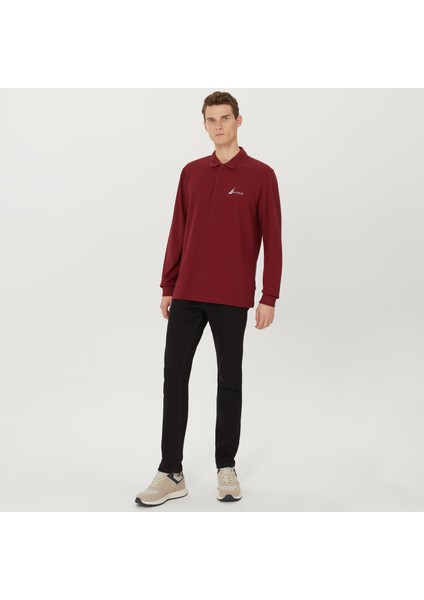 Nautıca Erkek Bordo Classıc Fıt Uzun Kollu Polo KE37400T.6DA modelleri