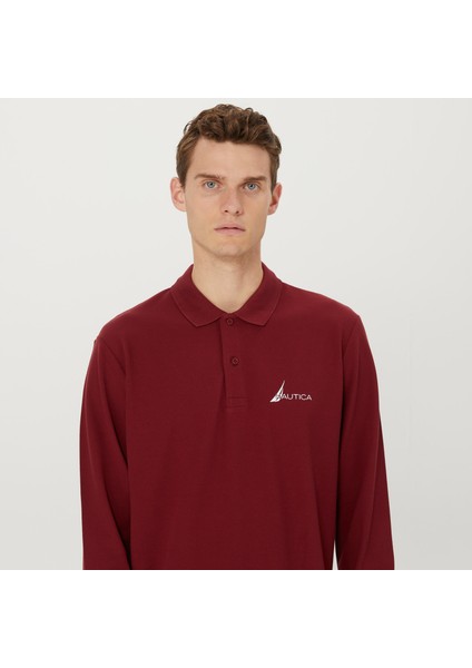 Nautıca Erkek Bordo Classıc Fıt Uzun Kollu Polo KE37400T.6DA fırsatları