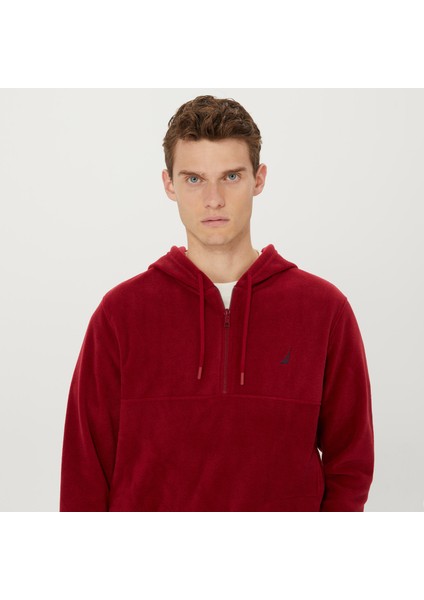 Erkek Bordo Standart Fıt Uzun Kollu Sweatshırt KE37661T.6DA