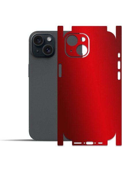 Apple iPhone 15 ile Uyumlu Arka ve Yanlar Için Ipg Tam Koruma Dekoratif Sticker Kaplama (Kılıf Değildir)