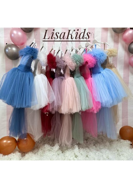 Lisa Kids 1-5 Yaş Kısa Kuyruklu Abiye Elbise