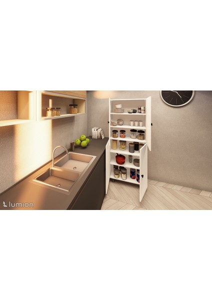 Tamamı Mdf 6 Raflı Çok Amaçlı Banyo Dolabı 70 cm fiyatları