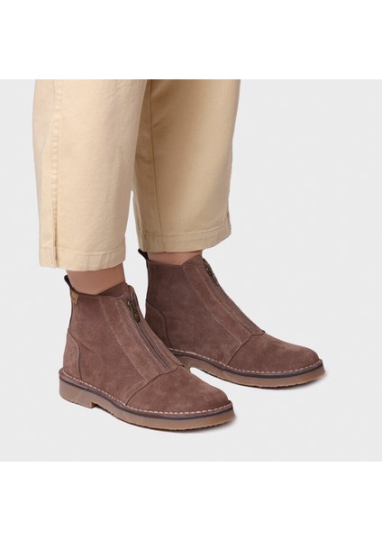 Kadın Bot Indıa-Sy Toni Pons Ankle Boot In Suede In Taupe fırsatları