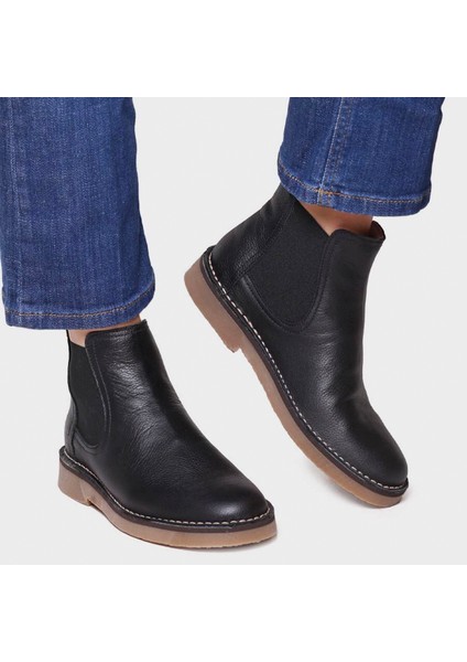 Kadın Bot Isa-Po Toni Pons Leather Ankle Boot In Black(Negre)