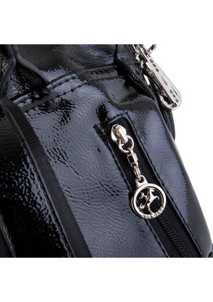 Vera Çanta Nas Bag Kadın Sırt Çantası Siyah Kırışıkk Simli fırsatları