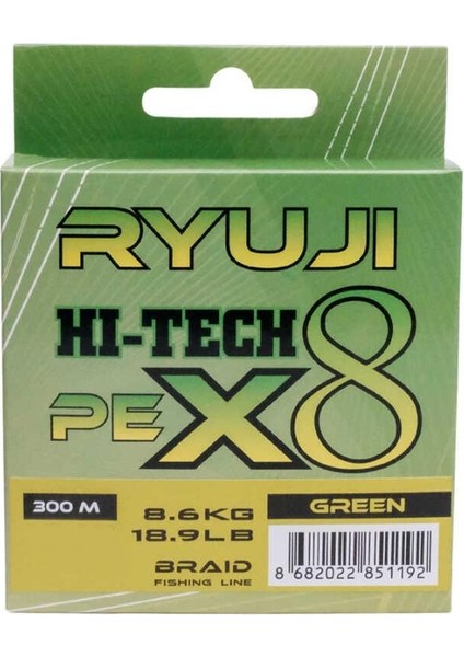 Hi-Tech X8 Green Ip Misina 300MT