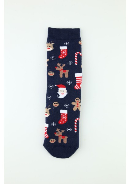 3lü Noel Kaydırmaz Havlu Çocuk Soket Çorap