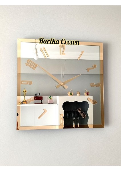 Gerçek Aynalı Dekoratif Duvar Saati (40- 50 Cm)