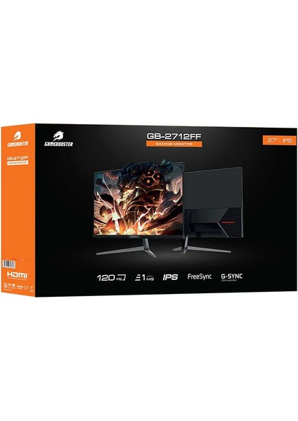 GB-2712FF 27" 120hz 1ms IPS FHD FreeSync, G-Sync 1xHDMI,1xDP Gaming Monitör