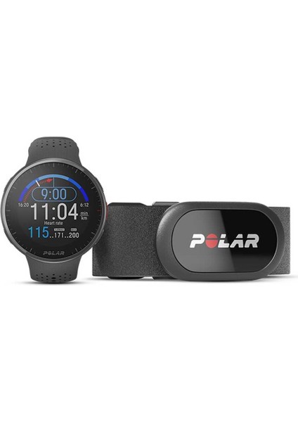 Pacer Pro Gelişmiş Gps Koşu Saati Grey/black + H10 Hr Sensör