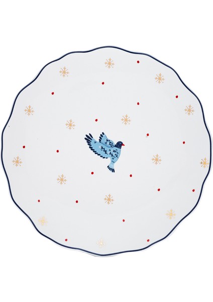 Infancy Bird New Year Yılbaşı New Bone 2'li Pasta Tabağı 20.5 cm