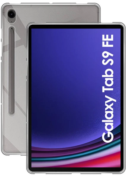 Case 4u Galaxy Tab S9 Fe Uyumlu Kılıf Tablet Süper Silikon Kapak Şeffaf