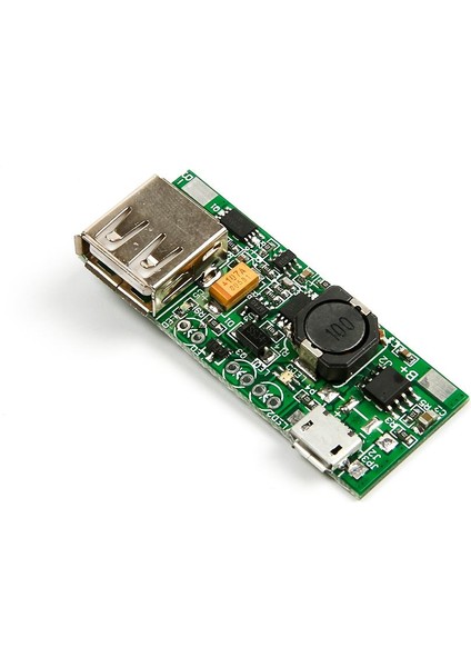 3.7V'dan 5V'a 1A Lityum Batarya Telefon Sarj ve Deşarj Modülü (Korumalı)