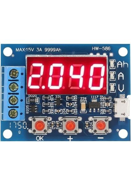 HW-586 / ZB2L3 1.2V 12V 18650 Li-ion Lityum Deşarj Pil Kapasitesi Ölçer