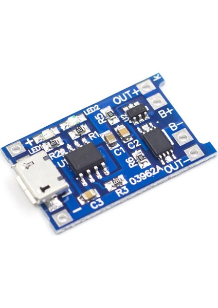 TP4056 Akım Korumalı 1A Lipo Batarya Şarj Modülü (Micro USB)