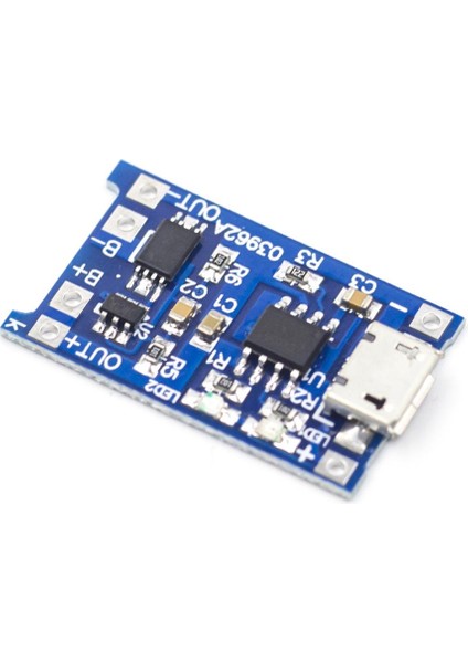 TP4056 Akım Korumalı 1A Lipo Batarya Şarj Modülü (Micro USB)
