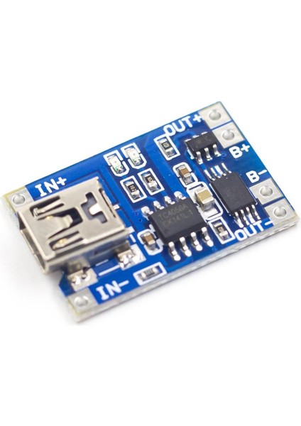 TP4056 Akım Korumalı 1A Lipo Batarya Şarj Modülü (Mini USB)