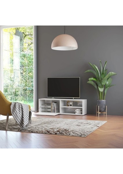 Ciri Modern Tv Ünitesi, Dolaplı Tv Sehpası, Beyaz Tasarım %100 Mdf, TVU16