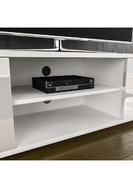 Semyon Modern Tv Ünitesi, Tv Sehpası, Beyaz Tasarım %100 Mdf, TVU13