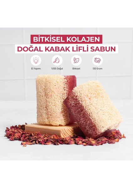 Doğal Kabak Lifli Bitkisel Kolajen Sabun 130 gr