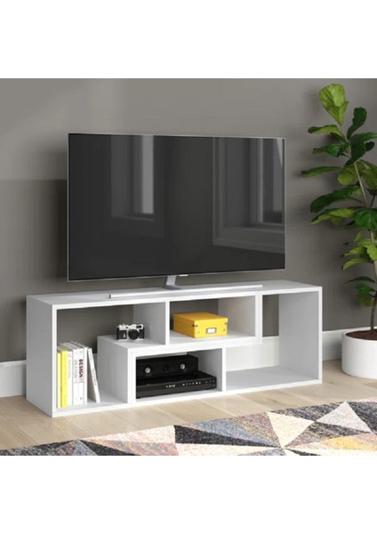 Gordon Modern Tv Ünitesi, 2 Bölmeli Tv Ünitesi, 120CM-240CM , Beyaz Tasarım %100 Mdf, TVU07