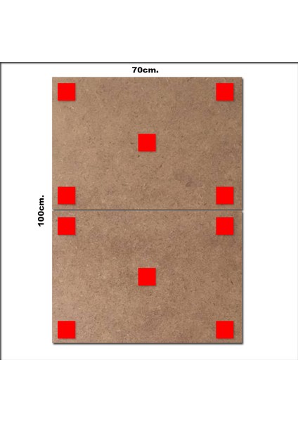 Geyik Modern Ahşap Tablo 70CMX 100CM