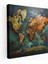 High Quality Canvas Print - Realistic World Map - World Map, World Map, Canvas Wall Art, Realistic, 50X50 1