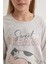 Kız Çocuk Baskılı Penye Baskılı Uzun Kollu Pijama Takımı C0974A823WN 5
