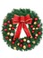 Yay Düğüm Topları ile Noel Çelengi 16 Inç Mutlu Noeller (Yurt Dışından) 1