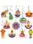 Diwali Festivali Asılı Girdap Süslemeleri, Açık Kapalı Dekor Için Asılı Girdap Yard Parti Malzemeleri Diwali Festivali (Yurt Dışından) 2