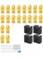3D Yazıcı Nozulları 0.4mm Mk8 3 Nozullar 20 Adet 4 Adet Isıtıcı Blok Silikon Kapaklar, 3 V2 Için 5 Iğneli (Yurt Dışından) 3