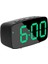 Akıllı Dijital Çalar Saat Başucu, Yeşil LED Seyahat USB Masa Saati 12/24H Tarih Sıcaklık Erteleme Yatak Odası Için, Siyah (Yurt Dışından) 1