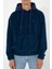 Oversize Kapüşonlu Polar Sweatshirt N-Myndo - Lacivert 3