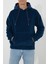 Oversize Kapüşonlu Polar Sweatshirt N-Myndo - Lacivert 5
