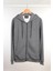Fermuarlı Kapüşonlu Sweatshirt N-Halicarna - Antrasit 1