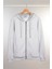 Fermuarlı Kapüşonlu Sweatshirt N-Halicarna - Açık Gri 1