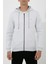 Fermuarlı Kapüşonlu Sweatshirt N-Halicarna - Açık Gri 3