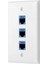 Paket 3 Bağlantı Noktalı Ethernet Duvar Plakası, RJ45 Sıralı Bağlayıcı Eklemeli RJ45 Duvar Plakası, Cat6 Plaka (Yurt Dışından) 1