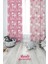 Aşk ve Kedi Desenli Baskılı Bebek ve Çocuk Odası Fon Perde 2 Kanat - Prd-32 1