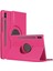 Samsung Galaxy Tab S9 Fe+ Kılıf 360 Rotating Stand Deri Koyu Pembe 1